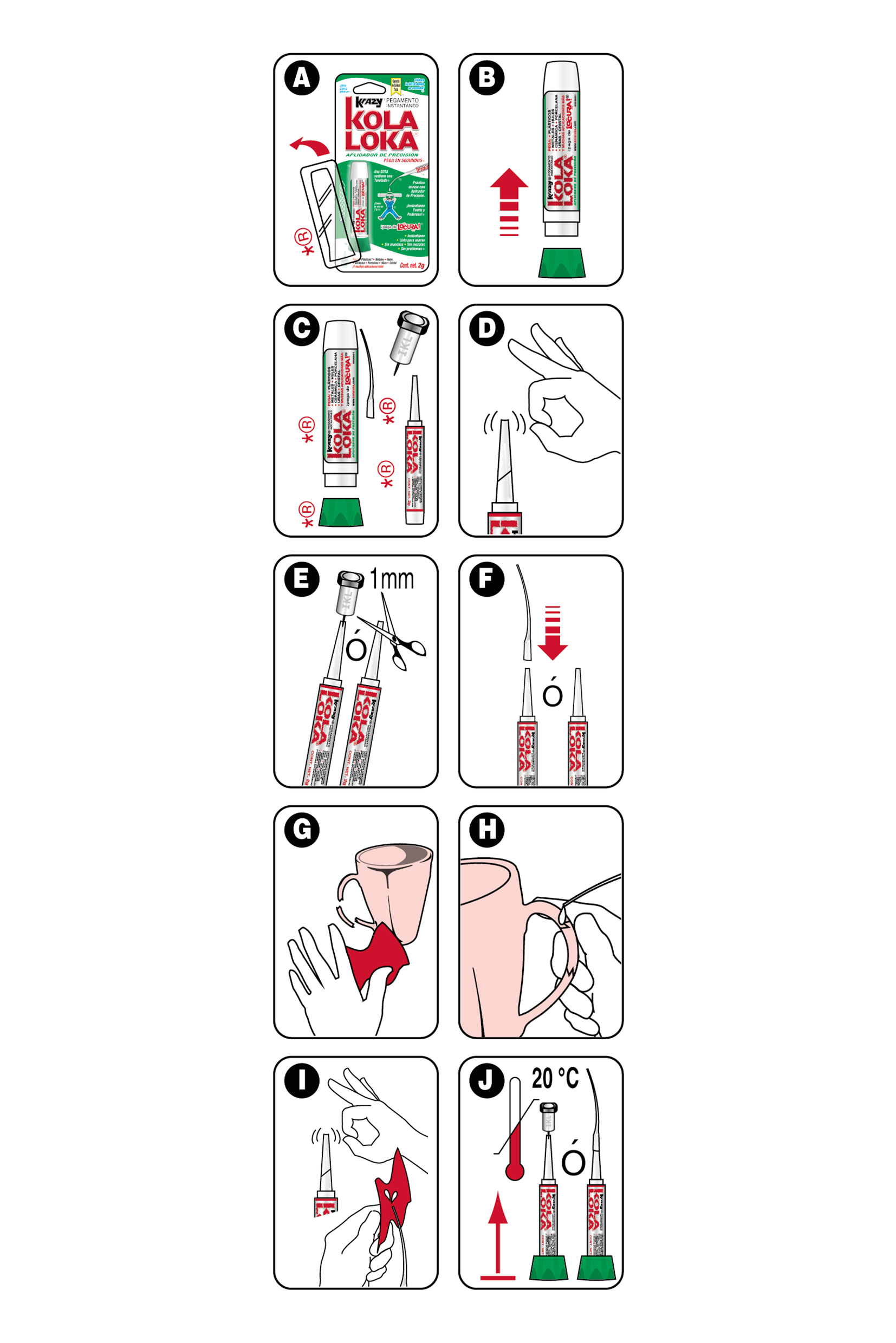 Instrucciones Pegamento